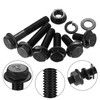 208 Piece M6 Screw Set, Flange Screws Nuts Set, Hex