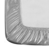 ROOEE Satin Silk Fitted Sheet with Pillowcase Set Breathable Soft