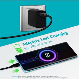 UL Listed Quick Charger Wall Charger, 15W QC Fast Charging USB Charger Power Adapter Wall Plug with 10ft Cord for Ulefone Armor 8 5G Comes with 10 Foot USB Type-C Cable