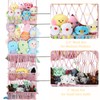 iHansee 5 Tier Stuffed Animal Storage Shelf Net, 17x61 Inch