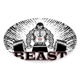 CafePress The Beast Poster Oval Car Bumper Sticker