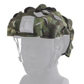Tactical Helmet Cover 3D Laser Cut Leaf Shape Helmet Cloth Protector Hunting Paintball Airsoft Helmets Accessories for Fast MH PJ BJ Helmets (ODCP)