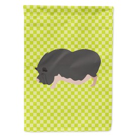 Caroline's Treasures BB7767GF Vietnamese Pot-Bellied Pig Green Flag Garden Size, Small, Multicolor