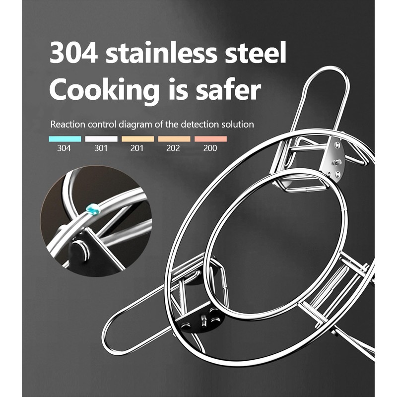 Round Steamer Rack for Pots, Adjustable Instant Pot Trivet Expandable