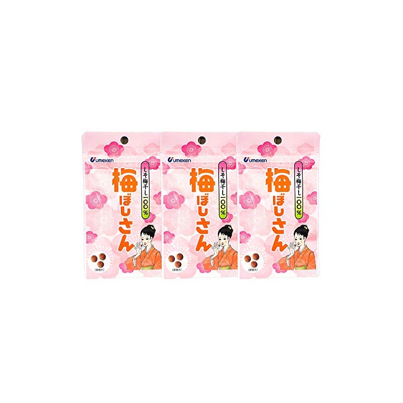Umeken 100% Umeboshi-san Umeken 10.8 g x 3 Bag Set