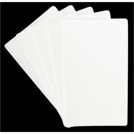 CleverDelights White Plastic Cards - 3" x 5" - 50 Pack - Waterproof Heavy Duty 3x5 Inch Card