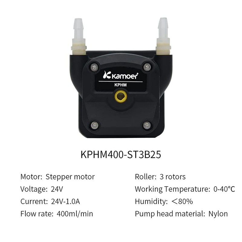 Kamoer KPHM400-ST high flow stepper motor peristaltic pump 24V variable