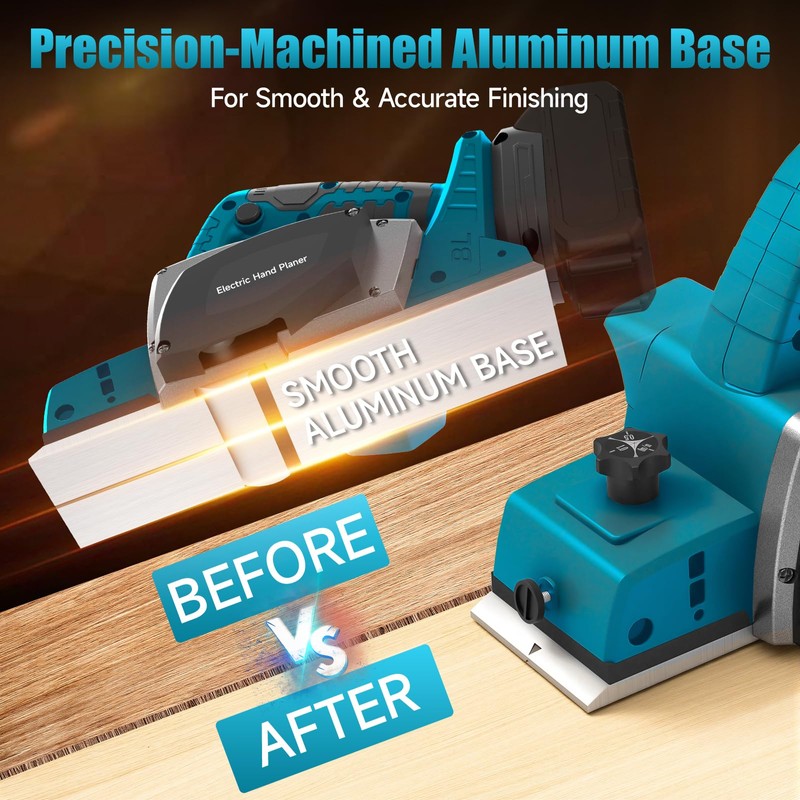 Cordless Hand Planer Compatible with Makita 18V Battery