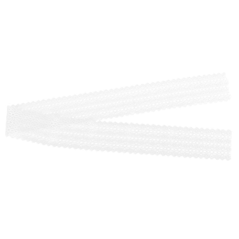 White Lace 10 Yards 6cm/2.3in Wide Ribbon Trim Flower Pattern
