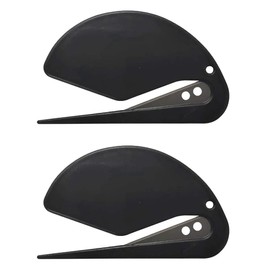 2pcs Pure Black Letter Opener, Envelope Cutter, Paper Cutter (Black)