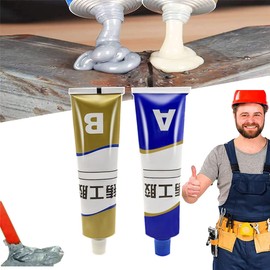 Fullkk Magic High Temperature Resistant Liquid Metal Welding Filler, Appliances Casting Repair Glue,Industrial Heat Resistance Cold Weld Metal Repair Paste for Metal, Plastic, Wood (20g)