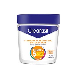Clearasil Stubborn Acne Control 5in1 Daily Cleansing Pads, 90 ct. (Packaging may vary)
