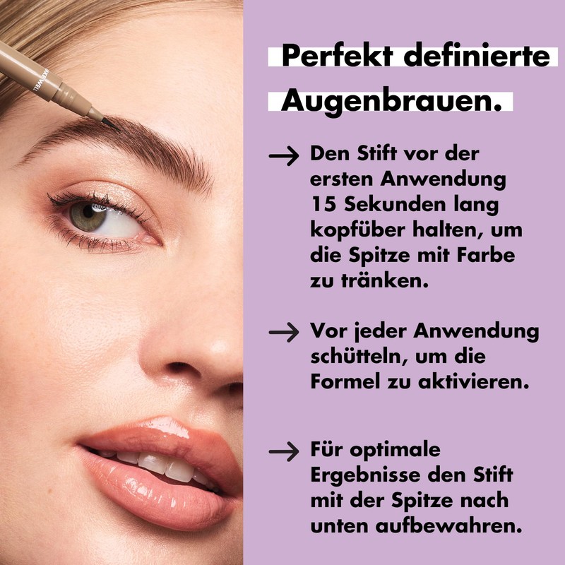 e.l.f. Holy Strokes Micro-Fine Brow Pen, for a Natural Look,