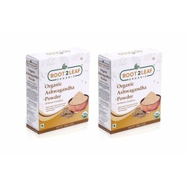 Root2leaf Organic Ashwagandha Root Powder | Indian ginseng | Withania somnifera Natural For Stress Relief Pack of 2 (100 Gms)