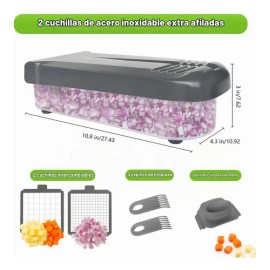 Picadora De Alimentos Multifuncional Manual 1.2 L Gris