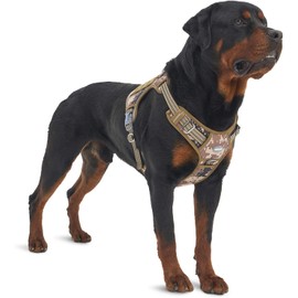 Auroth Tactical Anti Pull Dog Harness Adjustable Breathable Pet Vest Harness for Small Medium Large Dog Reflective Dog Harness Military Materials Size M, Desert Camo