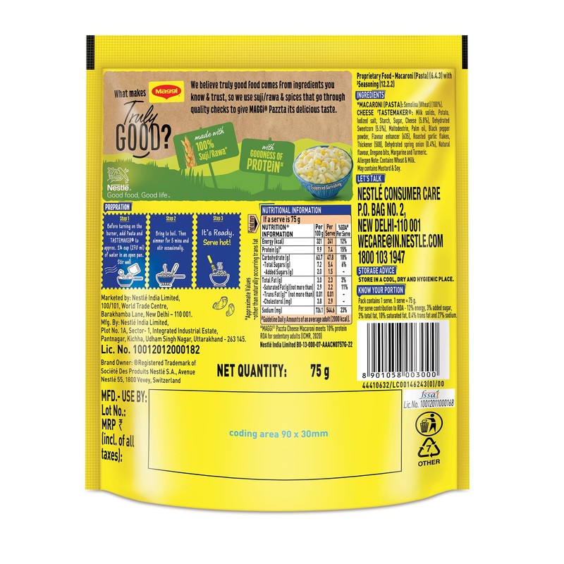 Maggi Nutri Licious Pazzta - Cheese Macaroni (70 g)