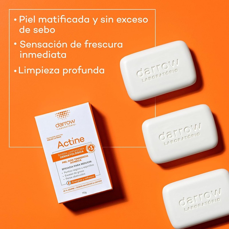 DARROW, Actine Barra Limpiadora Dermatológica, Para Piel Grasa o con