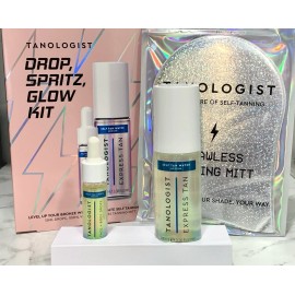 Tanologist 3pc Set Tanologist MEDIUM Water, Self-Tan Drops, Mitt - Face & Body Travel Size