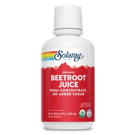 Solaray Organic Beetroot Juice from Concentrate | Supports Healthy Energy, Heart & Brain Function | 16 fl oz, 16 Servings