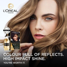 L'Oreal Paris Préférence Permanent Hair Colour - 3.12 Intense Cool Dark Brown (Intense, Fade-Defy
