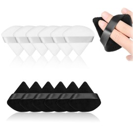 12-Pack of Soft Triangle Powder Puffs for Flawless Makeup Application - Ideal for Loose Powder, Mineral Powder, and Body Powder - Essential Makeup Tool Set