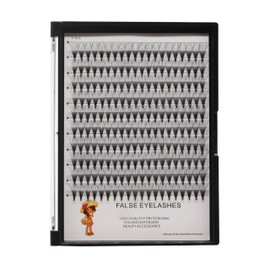 Bodermincer 200pcs 20D Premade Volume Fans Eye Lashes Extensions Thickness 0.07mm 8-16mm to Choose Black Soft Individual False Eyelashes Makeup Fake Lashes Cluster （8mm）