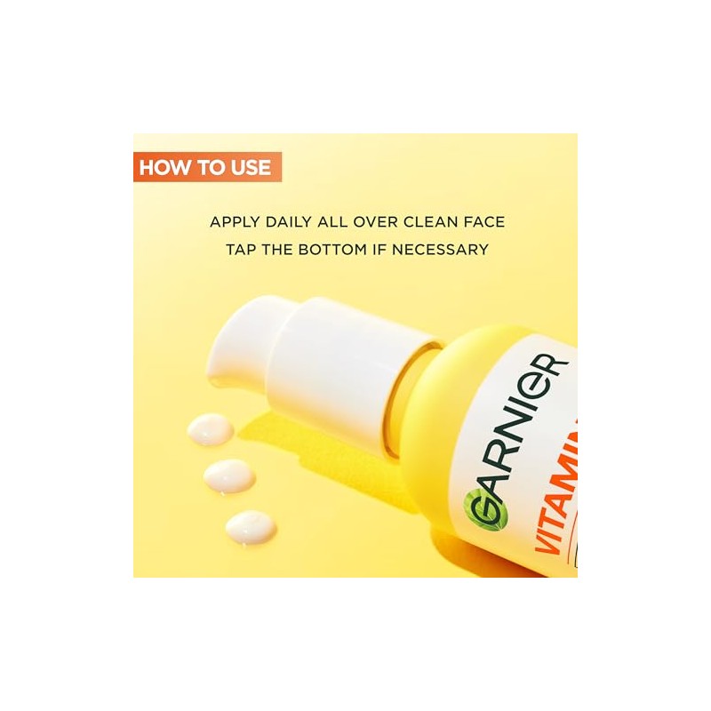 Garnier Vitamin C Serum Cream SPF 25, 2-in-1 Brightening Face