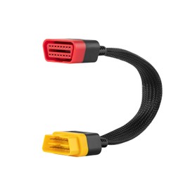 LAUNCH OBD2 Extension Cable Full 16Pin Male to Female OBDII Extend Cable for Car OBD Diagnostic Extender Cord Connector Reinforced Nylon Material (36CM/1.2FT)