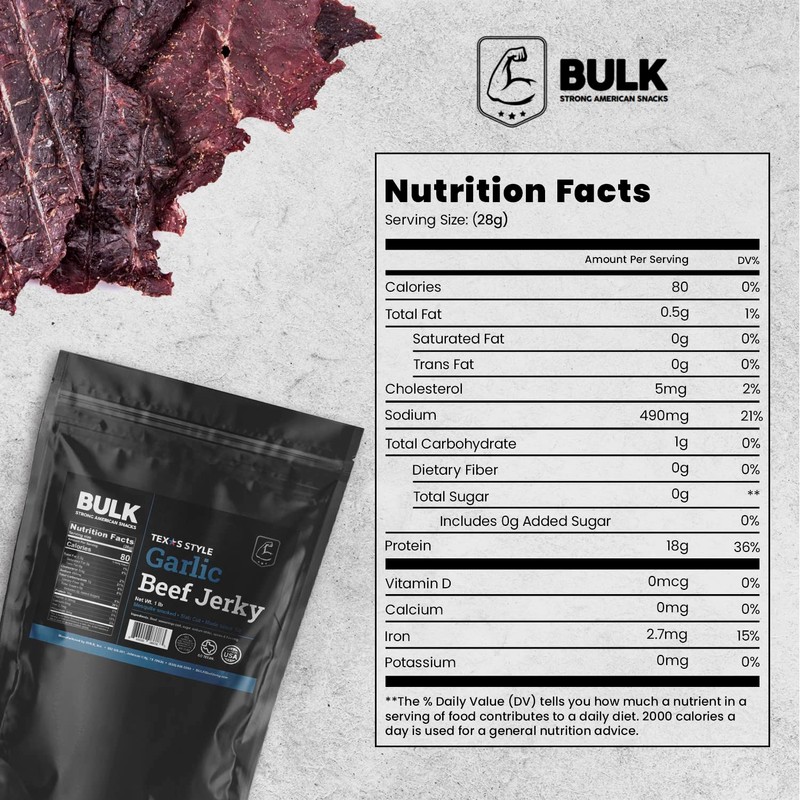 BULK Texas Style Original Beef Jerky - Healthy High Protein