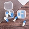 Luxiremi Small Square Clear Plastic Organizer Boxes,6pcs Mini Clear Plastic