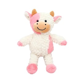 YUKOUQIAN Cow Stuffed Animal Cow Plush Doll Toy 11.8 inch for Girls Boys Christmas Children's (Stand Cow Pink)