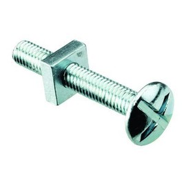 Lot of 25 Roofing Bolt Phillips 6 mm M6 x 20 mm Length BZP with Space Nuts