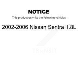 Transit Auto Front Rear Semi-Metallic Brake Pads And Drum Shoes Kit Replacement For 2002-2006 Nissan Sentra 1.8L KFN-100065