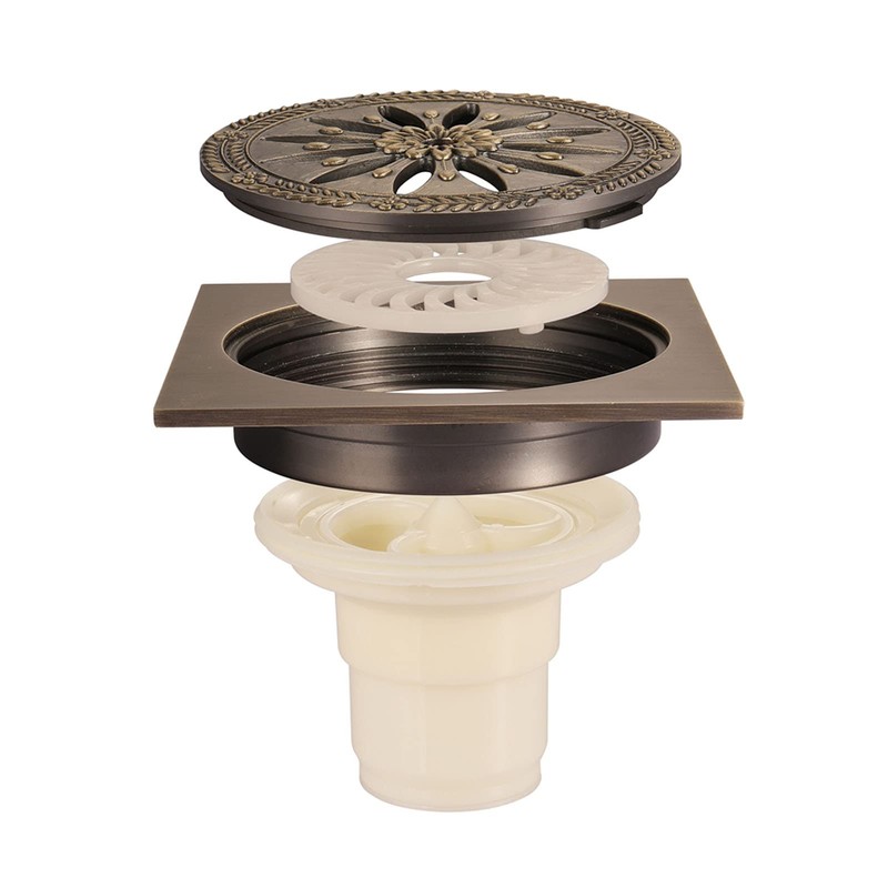 Square Shower Drain for Bathroom Tile Insert with Removable Quadrato
