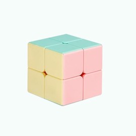 Shengshou Magic Puzzle Cube Pastel Colors, Stickerless No Stickers, Macaron series Multicolour 3D Cube Toy (2x2x2 cube 5cm)