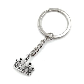 Onwomania - Crown Princess King Keyring - Metal Lucky Charm Ideal as a Gift e.g. for Best Friend, Best Friend, Mum - For Men, Women & Children