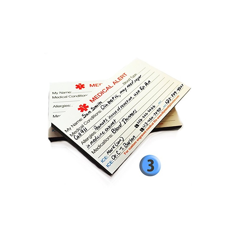 My Identity Doctor - 3 Medical Alert ID Magnets