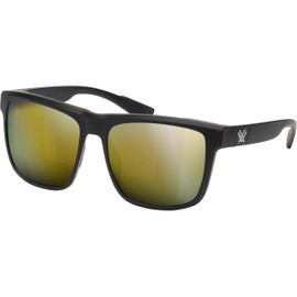 Vortex Optics Banshee Sunglasses | UV Protection, Polarized, Ballistic Tested | Unconditional, Unlimited Warranty (Black Frame - Amber Lens/Gold Mirror)