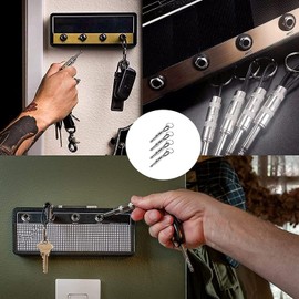 4 Llaveros de Enchufe de Guitarra, Llavero Marshall, Llavero de Enchufe de Guitarra para Montaje en Pared, Soporte para Llavero de Guitarra Soporte, Llavero Portátil, Práctico Llavero para Montaje