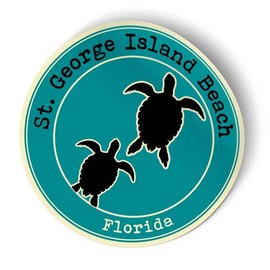 Squiddy St George Island Beach Florida Beach Town - Vinyl Sticker Decal for Phone, Laptop, Water Bottle (2.5" high)