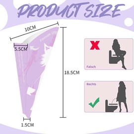 SULIUDAJI Pack of 20 Urinella for Women, Disposable, Travel Urinal Women Standing, Paper Pipi Funnel for Women, Portable Pee Aid for Women, Hiking, Car, Outdoor Activities and Camping Accessories