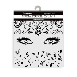 Stamperia - Thick Stencils for Scrapbooks, Albums, Cards, Bullet Journalling, and More, Flexible Material, Easy to Clean, Perfect for Hobbies, Crafts and Gifting (Masquerade, Eyes)