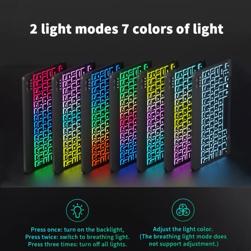 Generic Funda+teclado+ratón Para Galaxy Tab S7 Fe 12.4 T735/t730