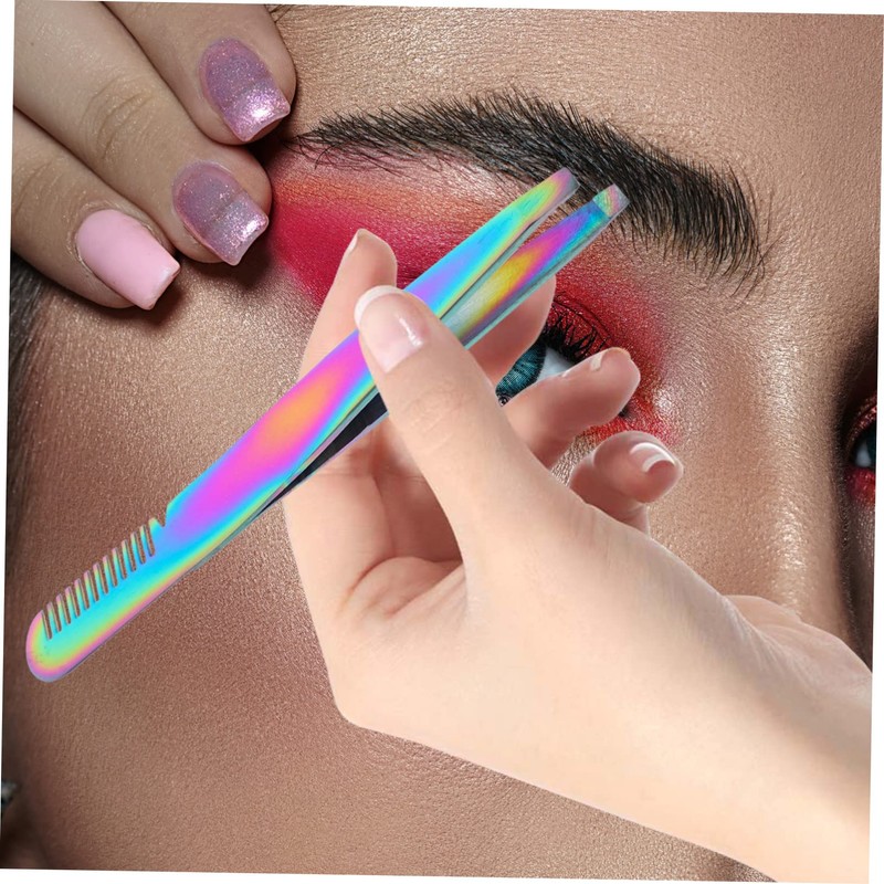 CAXUSD Facial Hair Remover Tweezers Set 4pcs Precision Eyebrow Tweezers