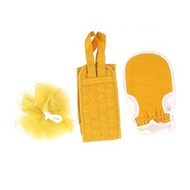Healeved Complete Bath Flower Glove Set 3-piece Towel Kit Back-pulling Shower Glove Sponge Material Daily Skin Care Australian Br