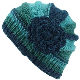 Loude LEPHANT Women's Knitted Hat * One Size - blue-green