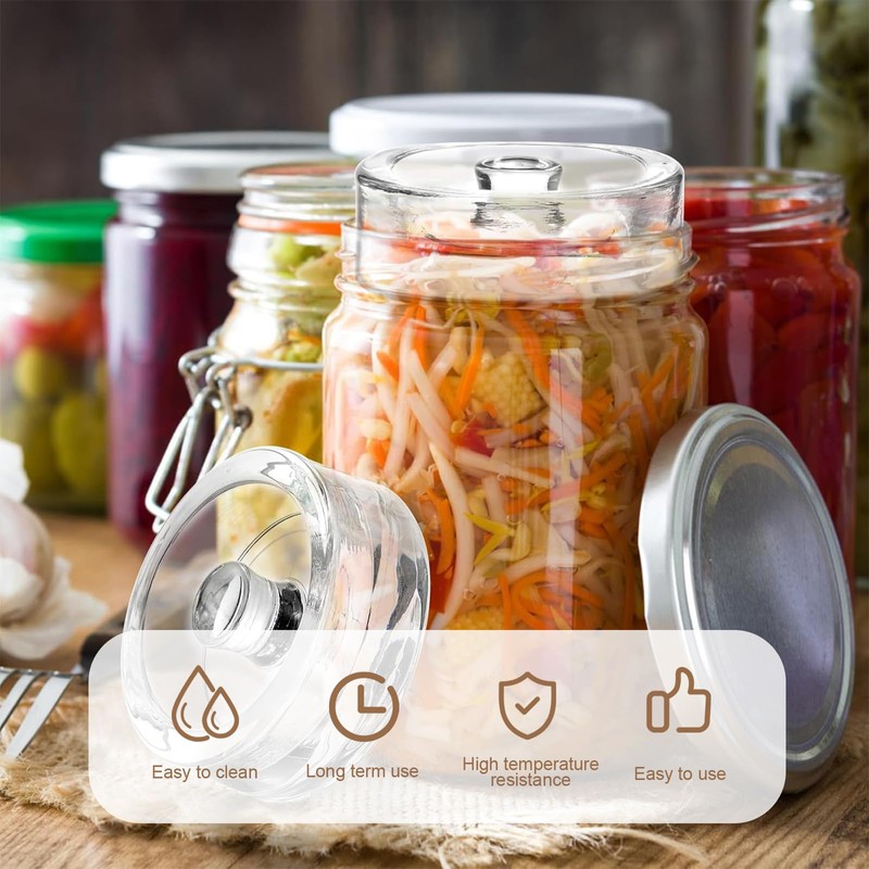 LWLWA Pickle Jar Fermenting Small Handle Fermentation Jar for Fermenting