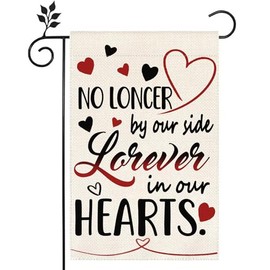 Memorial Day Forever In Our Hearts Garden Flag 12x18 inch Double-sided Burlap Home Outdoor Yard Spring Summer Decoration Flag