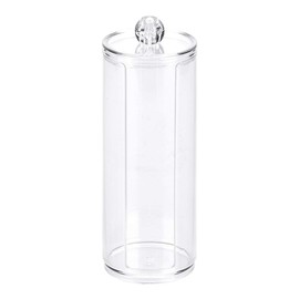 Cotton Pad Organiser, Split Storage Containers, Cotton Pad Holder, Cotton Pad Container, Transparent Round Acrylic Cotton Pad Storage Case, for Cotton Pads for Puff